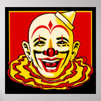 ヴィンテージサーカスピエロポスター ポスター | Zazzle.co.jp