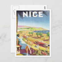 ヴィンテージニースフランス ポストカード | Zazzle.co.jp