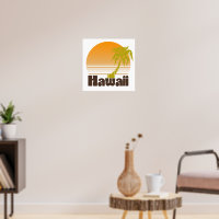 HAWAII ヴィンテージポスター Amazon.co.jp: ハワイ - ビッグウェーブサーフィン - ビンテージ