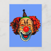 悲しいピエロ怖いピエロ顔絵画ズ ポストカード | Zazzle.co.jp