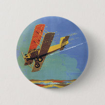 ヴィンテージ 飛行機缶バッジ | Zazzle JP
