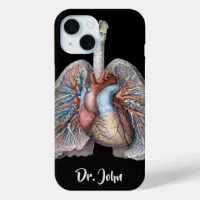 ヴィンテージ解剖学的肺ハート臓器血液 Case-Mate iPhoneケース