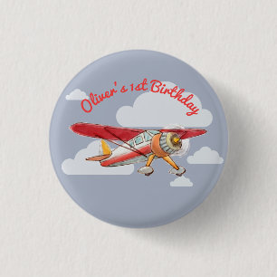 ヴィンテージ 飛行機缶バッジ | Zazzle JP