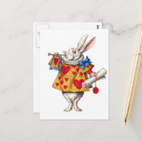 不思議の国のアリスの白うさぎ ポストカード | Zazzle.co.jp