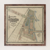 ヴィンテージ1932年素晴らしロサンゼルス復元地図 ジグソーパズル