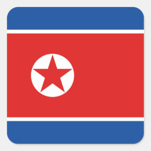 北朝鮮 朝鮮 旗シール | Zazzle JP