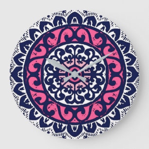 紫色 曼荼羅 時計 | Zazzle JP