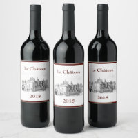 城フランスの ワインラベル | Zazzle.co.jp