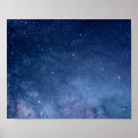 夜空に輝く星カラフルの銀河系 ポスター | Zazzle.co.jp
