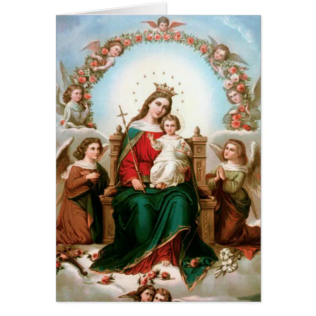 天国の天使のイエス・キリスト聖母マリアの女王 | Zazzle.co.jp