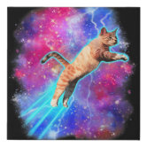 おもしろい宇宙猫宇宙飛行士子猫銀河系宇宙 キャンバスプリント