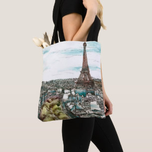 エッフェル塔 パリトートバッグ | Zazzle JP