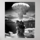 長崎上空のキノコ雲 – -第2次世界大戦 ポスター | Zazzle.co.jp