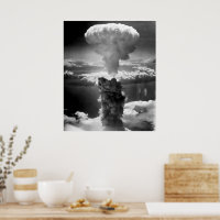 広島上空のキノコ雲1945 ポスター | Zazzle.co.jp