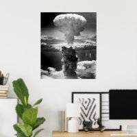 広島上空のキノコ雲1945 ポスター | Zazzle.co.jp