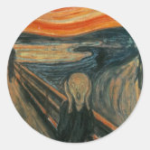 EDVARD MUNCH – 悲鳴1893 スクエアシール | Zazzle.co.jp