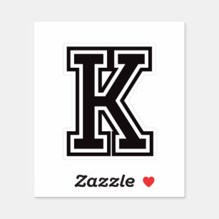 K イニシャルシール | Zazzle JP