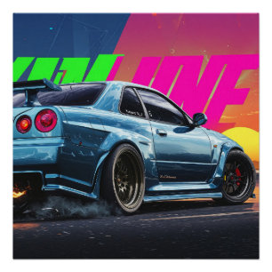 Gtr スカイラインポスター&プリントデザイン・印刷 │ Zazzle JP