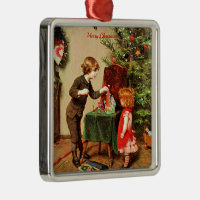 有名な絵画クリスマス メタルオーナメント | Zazzle.co.jp