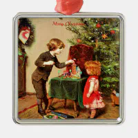 有名な絵画クリスマス メタルオーナメント | Zazzle.co.jp