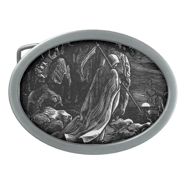 死神のベルトの留め金 卵形バックル | Zazzle.co.jp