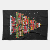 消防署マルチーズクロスキッチンタオル16インチx 24インチ キッチン