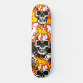 炎の顔グラフィック スケートボード 炎のスケートボード スケートボード | Zazzle.co.jp