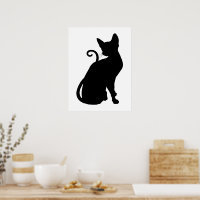 猫シルエット ポスター | Zazzle.co.jp