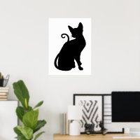 猫シルエット ポスター | Zazzle.co.jp