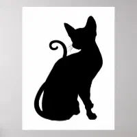 猫シルエット ポスター | Zazzle.co.jp