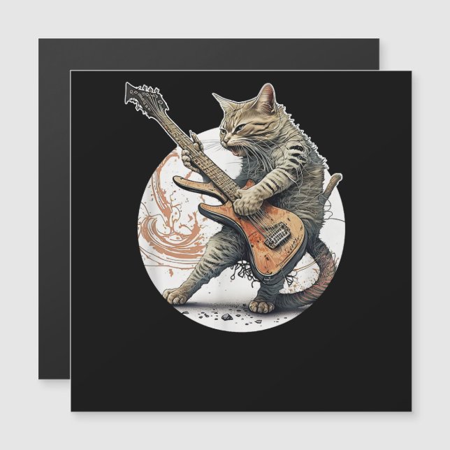 猫遊のギターロックキャットヘビーメタルキャットムス | Zazzle.co.jp