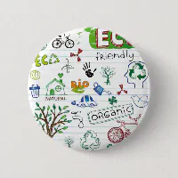 環境にやさしいリサイクル 缶バッジ | Zazzle.co.jp