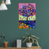 生命の木お洒落の絵画木 ポスター | Zazzle.co.jp