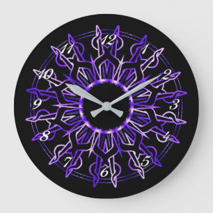 紫色 曼荼羅 時計 | Zazzle JP