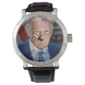 新品 限定品　ドナルド・トランプ 45代目大統領 限定腕時計　記念品　レア ドナルド・トランプ第45代大統領就任記念 腕時計 | Zazzle.co.jp