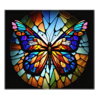 美しいステンドグラス蝶のポスター フォトプリント | Zazzle.co.jp