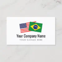 翻訳ブラジルのポルトガルのアメリカ英語 名刺 | Zazzle.co.jp