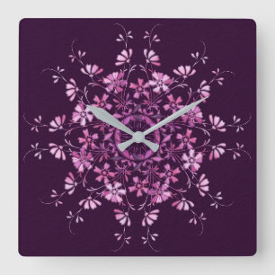紫色 曼荼羅 時計 | Zazzle JP