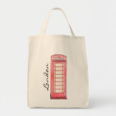 電話ボックスのロンドンのイギリスの赤いトート トートバッグ | Zazzle