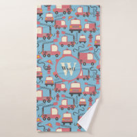 消防タオル 刺しゅう今治タオルハンカチ ライトグレー （消防車） | UMIKIRIN（海