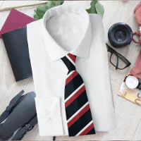 赤い白と青の対角タイストライプのプ ネクタイ | Zazzle.co.jp