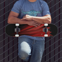 赤および黒のデザイン スケートボード | Zazzle.co.jp