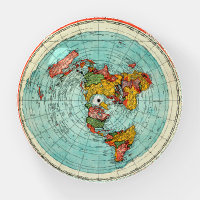 運行世界地図のドームの平らな地球モデル ペーパーウェイト | Zazzle.co.jp