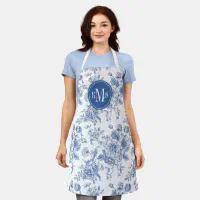 青い花柄 エプロン | Zazzle.co.jp