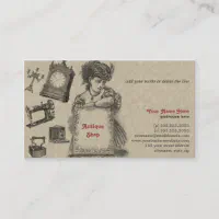 骨董屋/骨董屋/ヴィンテージの芸術 名刺 | Zazzle.co.jp