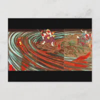 歌川国芳　鬼若丸の鯉退治　水晶画　アート 2024年新作入荷 映える浮世絵（4） 日本経済新聞 - 歌川国芳「鬼