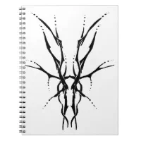 鹿スカルトライバルデザインfor deer hunters black ノート