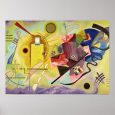 Kandinsky 1925/yellow/red/blue/pixdezines ポスター | Zazzle