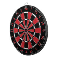 黒い赤と白の投げ矢板 ダーツボード | Zazzle.co.jp