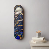 黒海の蛇のスケートボードのドラゴンを持つ人魚 スケートボード